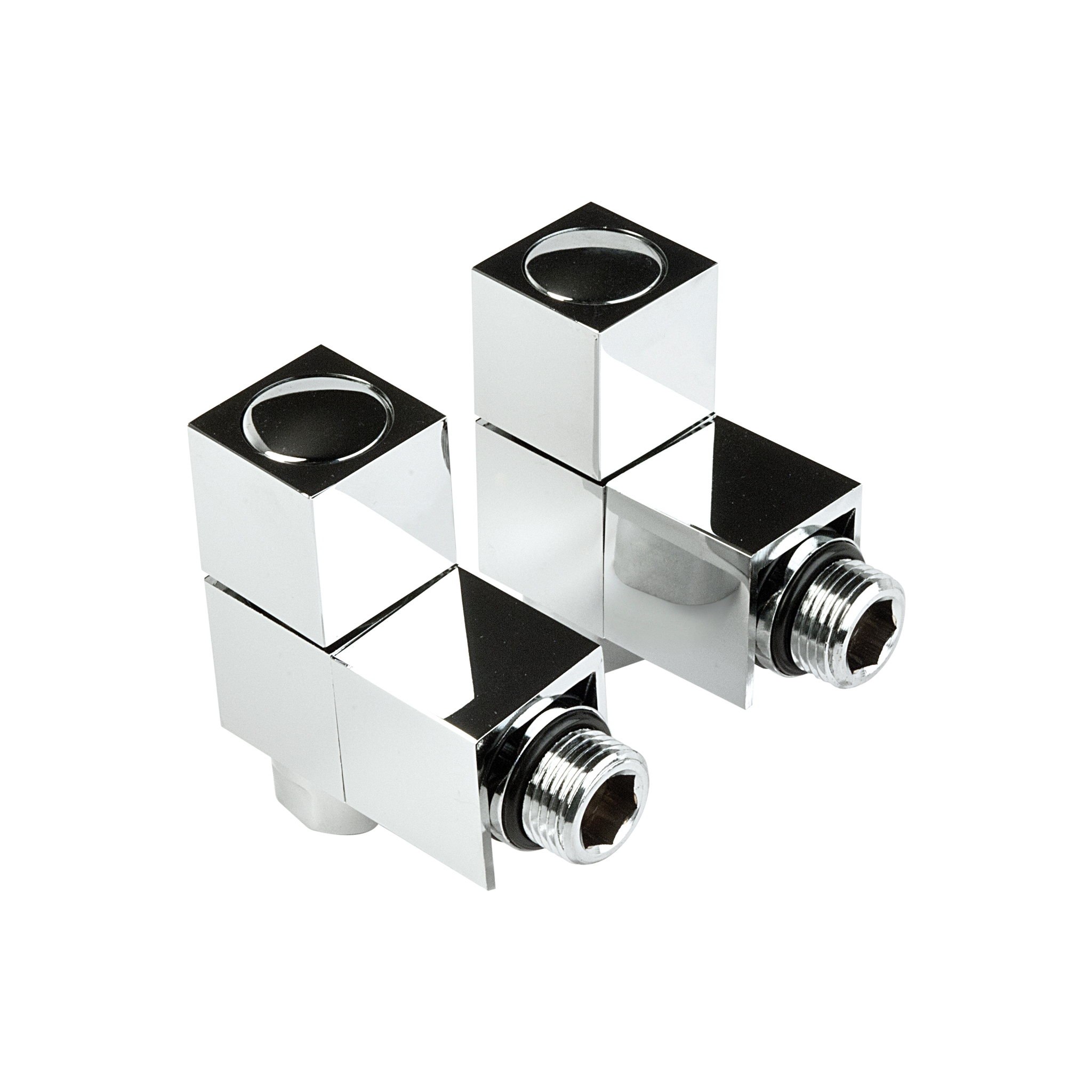 Square Chrome Radiator Valve - Intatec